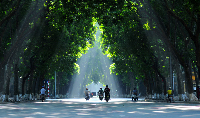 Romantic streets in Hanoi